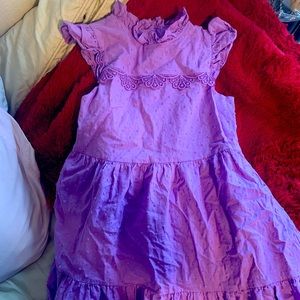 Janie and Jack sz 7 Swiss Dot in Lavender
